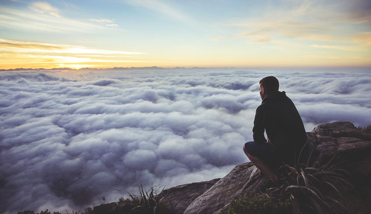 Guy Above The Clouds